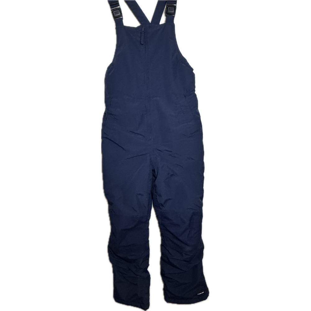 Lands' End Squall Snow Bibs Grow-A-Longs Kids Size 12S Navy Blue